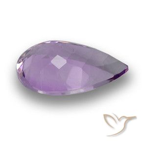2.98克拉天然紫水晶，梨形，VS