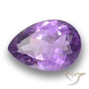 3.92克拉天然紫水晶，梨形，VS