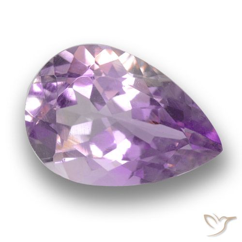 3.45ct 天然 粉紫罗兰色 紫水晶, 梨形, VS