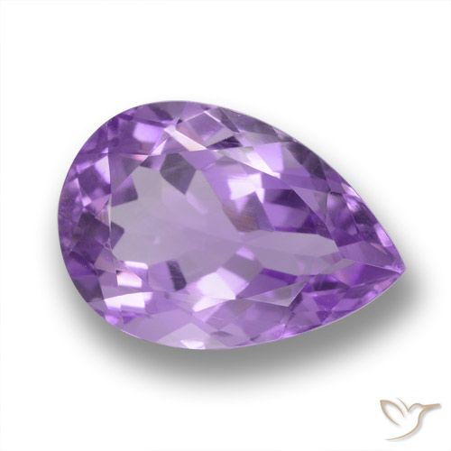 4.18克拉天然紫水晶，梨形，VVS