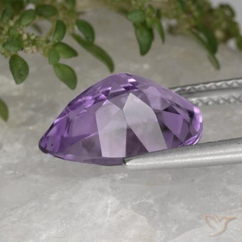 3.43克拉天然紫水晶，梨形，VS