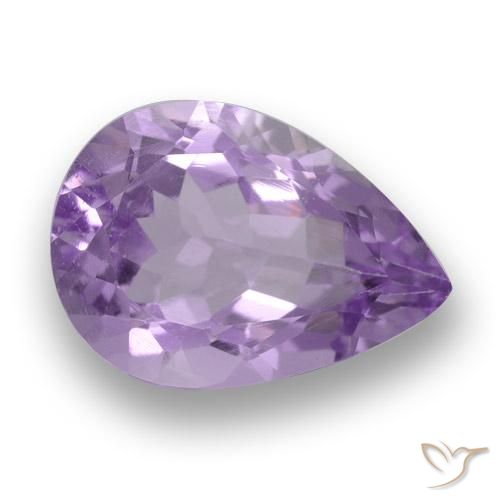 3.38ct 天然 中紫粉色 紫水晶, 梨形, VS