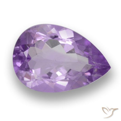 3.14ct 天然 中紫 紫水晶, 梨形, VS