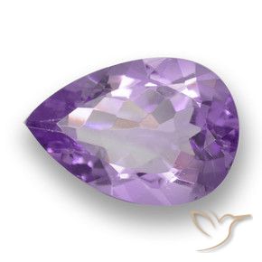 3.14克拉天然紫水晶，梨形，VS