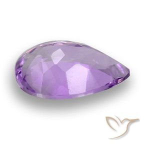 3.14克拉天然紫水晶，梨形，VS