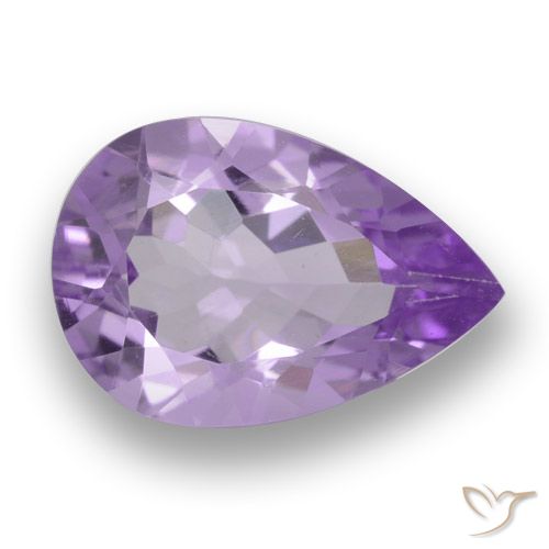 2.88ct 天然 中紫 紫水晶, 梨形, VS