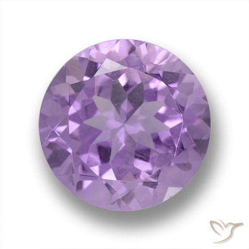 4.38ct 天然 中紫 紫水晶, 圆形的, VVS-VS