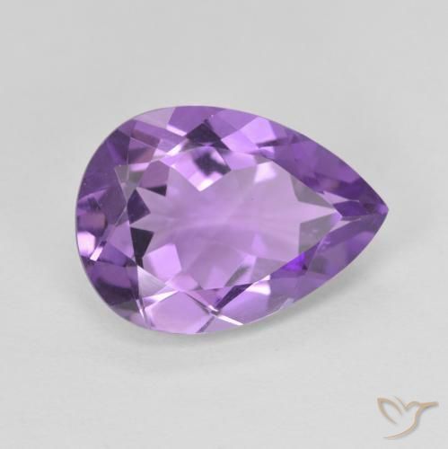 4.58克拉天然紫水晶，梨形，VVS