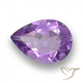 4.11克拉天然紫水晶，梨形，VVS-VS