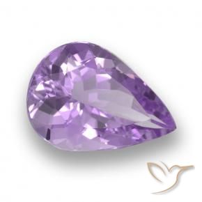 4.24克拉天然紫水晶，梨形，VVS