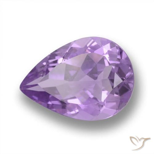 4.18克拉天然紫水晶，梨形，VVS