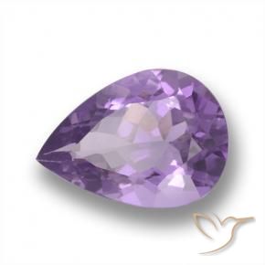 4.33克拉天然紫水晶，梨形，VVS