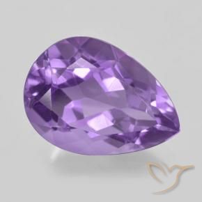 5.28克拉天然紫水晶，梨形，VVS