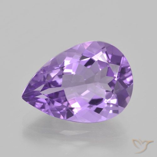 4.48克拉天然紫水晶，梨形，VVS