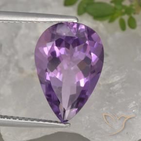 4.56克拉天然紫水晶，梨形，VVS