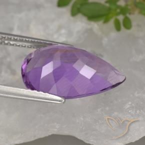 4.56克拉天然紫水晶，梨形，VVS