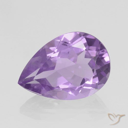 4.59ct 天然 中紫 紫水晶, 梨形, VVS