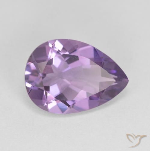 4.35ct 天然 中紫 紫水晶, 梨形, VVS