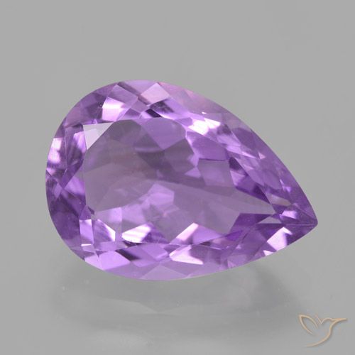 4.43ct 天然 中紫 紫水晶, 梨形, VVS-VS