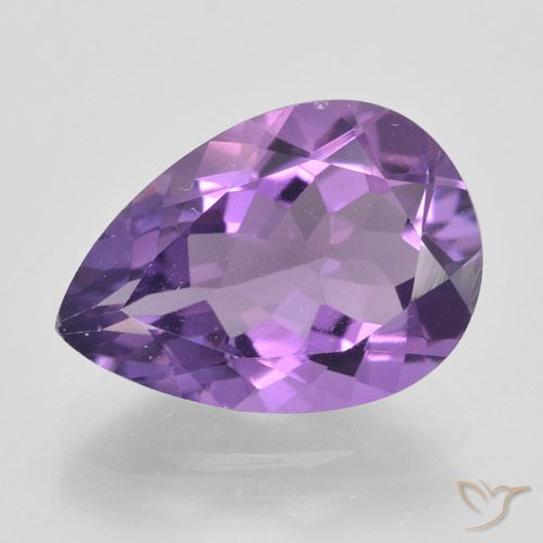 4.75ct 天然 强烈的紫罗兰色 紫水晶, 梨形, VVS