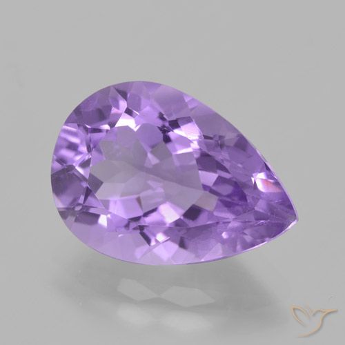 4.66克拉天然紫水晶，梨形，VVS