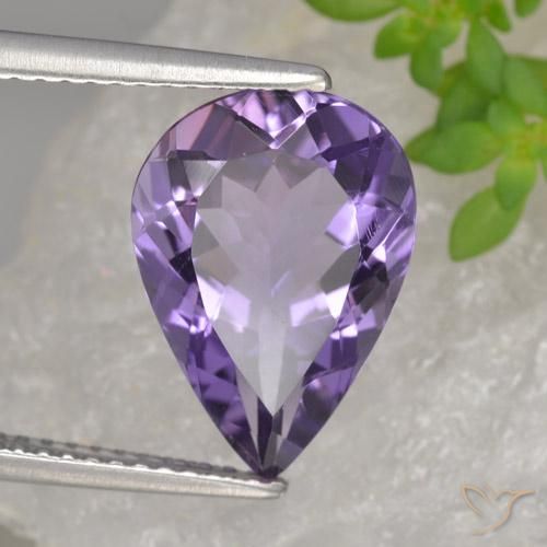 3.89克拉天然紫水晶，梨形，VVS