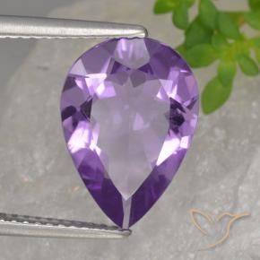 3.81克拉天然紫水晶，梨形，VVS-VS