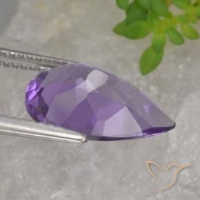 3.81克拉天然紫水晶，梨形，VVS-VS