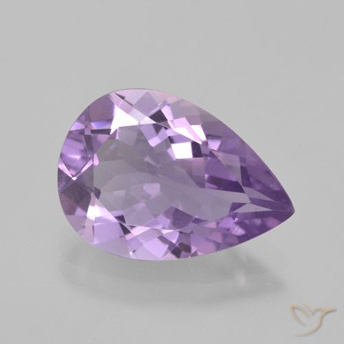 3.76克拉天然紫水晶，梨形，VVS-VS