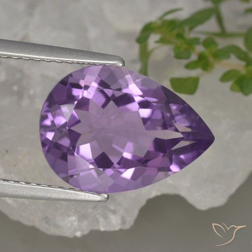 4.62克拉天然紫水晶，梨形，VVS