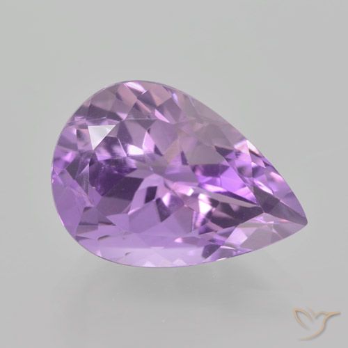 5.25ct 天然 粉红色鸢尾紫 紫水晶, 梨形, VVS-VS