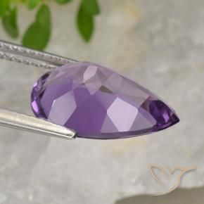 4.13克拉天然紫水晶，梨形，VVS
