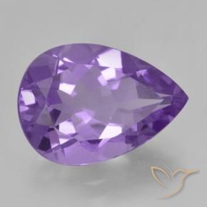 4.39克拉天然紫水晶，梨形，VVS