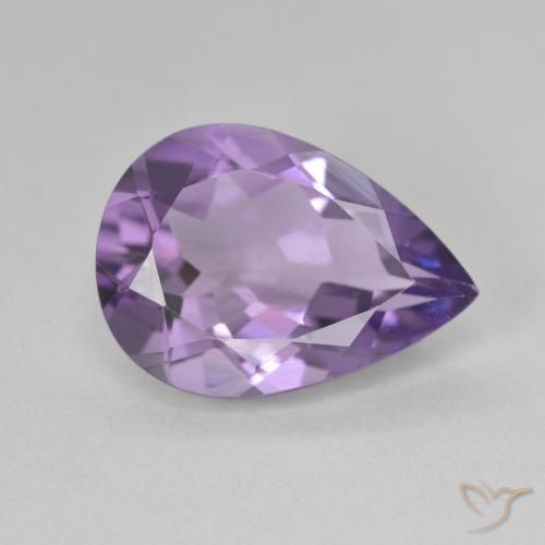 4.48克拉天然紫水晶，梨形，VVS