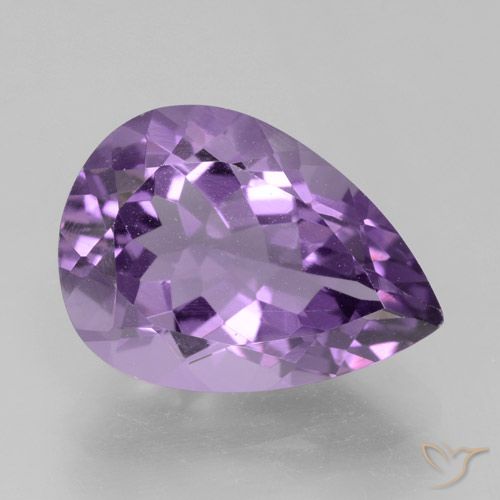 4.63ct 天然 深紫罗兰 紫水晶, 梨形, VVS