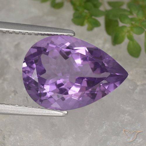 4.67ct 天然 深紫罗兰 紫水晶, 梨形, VVS