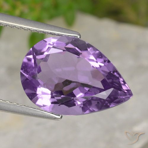 4.23克拉天然紫水晶，梨形，VVS