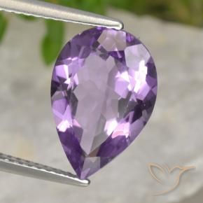 4.23克拉天然紫水晶，梨形，VVS