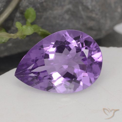 4.51ct 天然 中紫 紫水晶, 梨形, VVS