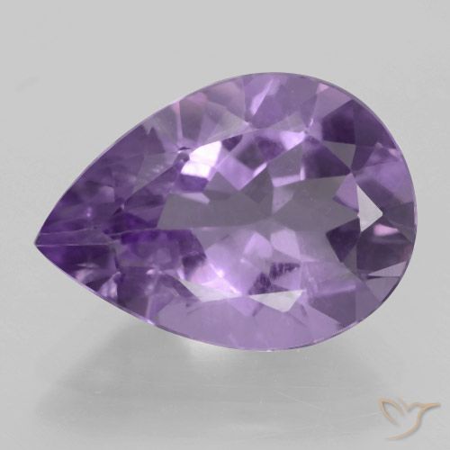 4.22ct 天然 茄子紫 紫水晶, 梨形, VVS
