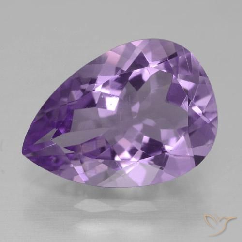 4.05克拉天然紫水晶，梨形，VVS