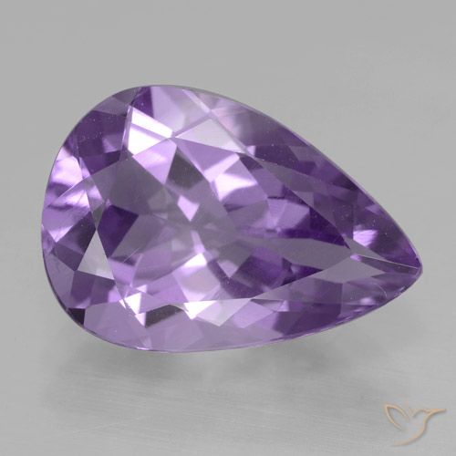 3.88克拉天然紫水晶，梨形，VVS