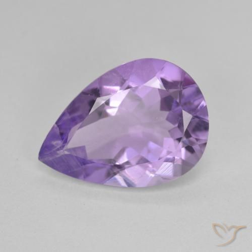 4.03ct 天然 中紫 紫水晶, 梨形, VVS
