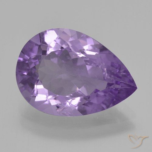 4.43克拉天然紫水晶，梨形，VVS