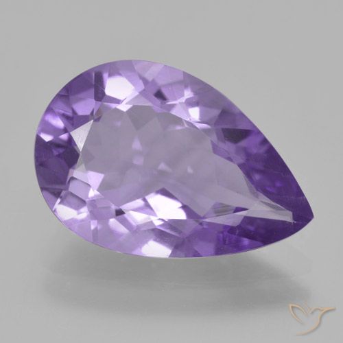 4.27克拉天然紫水晶，梨形，VVS