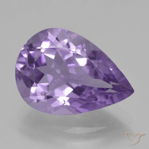 4.45ct 天然 中紫 紫水晶, 梨形, VVS