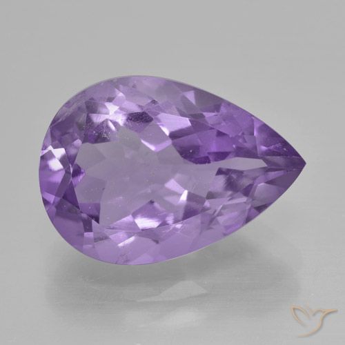 4.50ct 天然 中紫 紫水晶, 梨形, VVS
