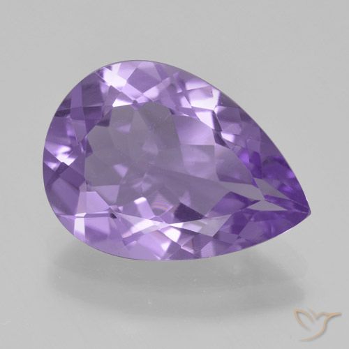 4.05ct 天然 中紫 紫水晶, 梨形, VVS