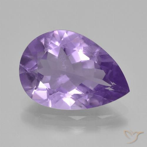 3.43ct 天然 浅紫罗兰色 紫水晶, 梨形, VS