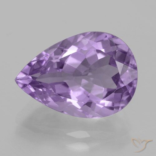 4.81ct 天然 中紫 紫水晶, 梨形, VVS